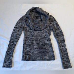 Sweater - Size M - Woven Cowl Neck - Heather Gray - Grass Collection brand